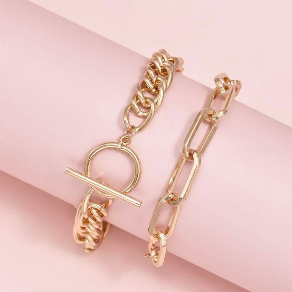 3/$30 💛 2pc Chain Bracelet - Picture 2 of 4
